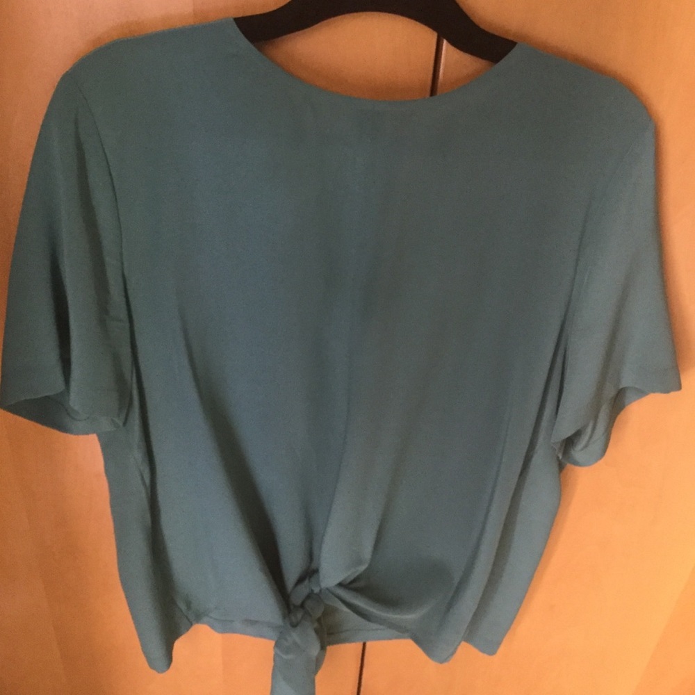 Madewell SIIlk Tie Front Blouse